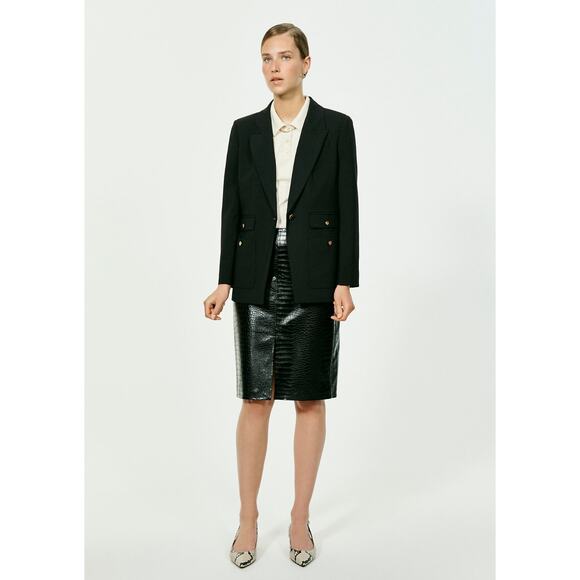 J.Crew Vivienne Blazer Italian Bi Stretch Wool Blend Black Classic $348 US 0 NWT - Picture 8 of 16